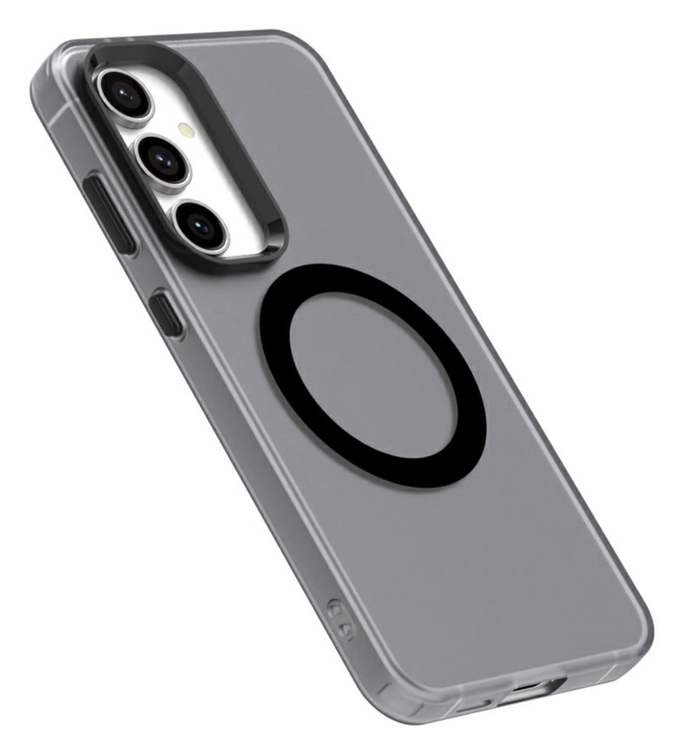 Samsung Galaxy S25 / S24 Hoesje MagSafe Backcover Semi-Transparant & Zwart afbeelding 7