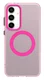 Samsung Galaxy S25 / S24 Hoesje MagSafe Backcover Semi-Transparant & Roze afbeelding 2