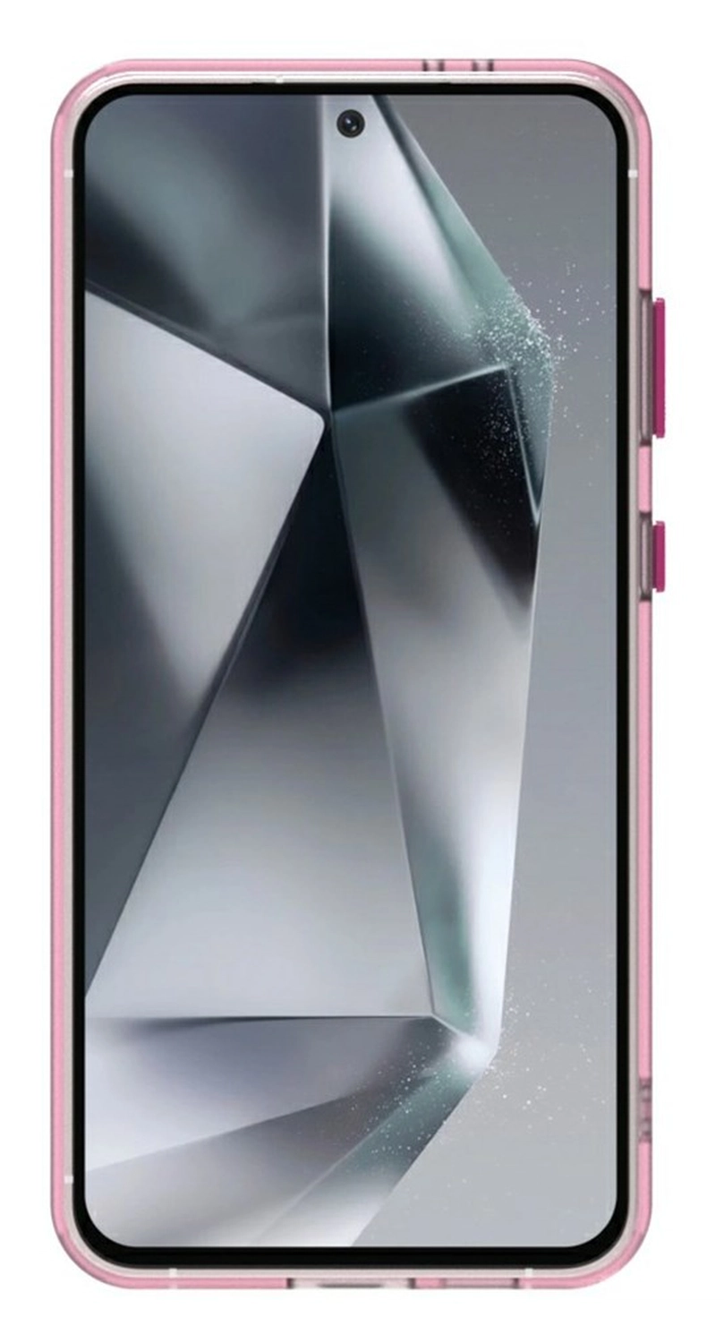 Samsung Galaxy S25 / S24 Hoesje MagSafe Backcover Semi-Transparant & Roze afbeelding 4