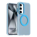 Samsung Galaxy S25 / S24 Hoesje MagSafe Backcover Semi-Transparant & Blauw