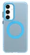 Samsung Galaxy S25 / S24 Hoesje MagSafe Backcover Semi-Transparant & Blauw afbeelding 2