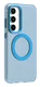 Samsung Galaxy S25 / S24 Hoesje MagSafe Backcover Semi-Transparant & Blauw afbeelding 5
