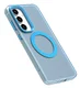 Samsung Galaxy S25 / S24 Hoesje MagSafe Backcover Semi-Transparant & Blauw afbeelding 7