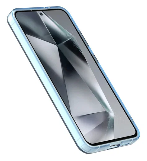 Samsung Galaxy S25 / S24 Hoesje MagSafe Backcover Semi-Transparant & Blauw afbeelding 8