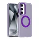 Samsung Galaxy S25 / S24 Hoesje MagSafe Backcover Semi-Transparant & Paars