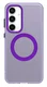 Samsung Galaxy S25 / S24 Hoesje MagSafe Backcover Semi-Transparant & Paars afbeelding 2