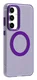 Samsung Galaxy S25 / S24 Hoesje MagSafe Backcover Semi-Transparant & Paars afbeelding 9
