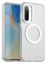 Samsung Galaxy A56 / A36 Hoesje MagSafe Backcover Semi-Transparant & Wit afbeelding