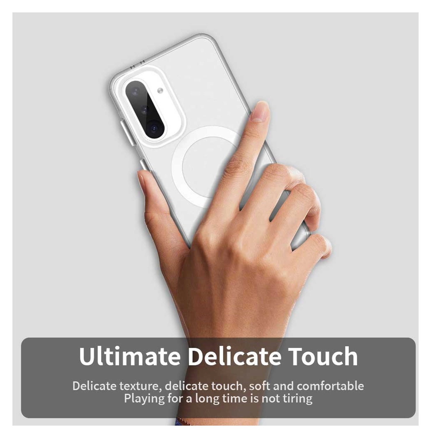 Samsung Galaxy A56 / A36 Hoesje MagSafe Backcover Semi-Transparant & Wit afbeelding 9