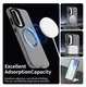 Samsung Galaxy A56 / A36 Hoesje MagSafe Backcover Semi-Transparant & Zwart afbeelding 6
