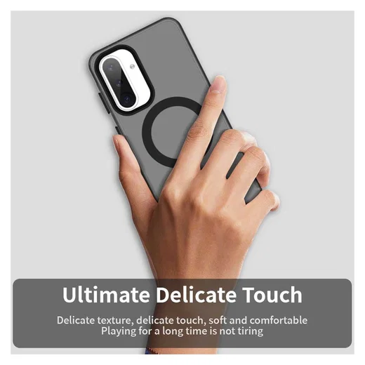 Samsung Galaxy A56 / A36 Hoesje MagSafe Backcover Semi-Transparant & Zwart afbeelding 8