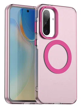 Samsung Galaxy A56 / A36 Hoesje MagSafe Backcover Semi-Transparant & Roze