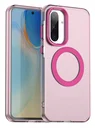 Samsung Galaxy A56 / A36 Hoesje MagSafe Backcover Semi-Transparant & Roze
