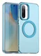 Samsung Galaxy A56 / A36 Hoesje MagSafe Backcover Semi-Transparant & Blauw