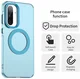 Samsung Galaxy A56 / A36 Hoesje MagSafe Backcover Semi-Transparant & Blauw afbeelding 5