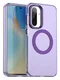Samsung Galaxy A56 / A36 Hoesje MagSafe Backcover Semi-Transparant & Paars