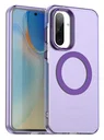 Samsung Galaxy A56 / A36 Hoesje MagSafe Backcover Semi-Transparant & Paars