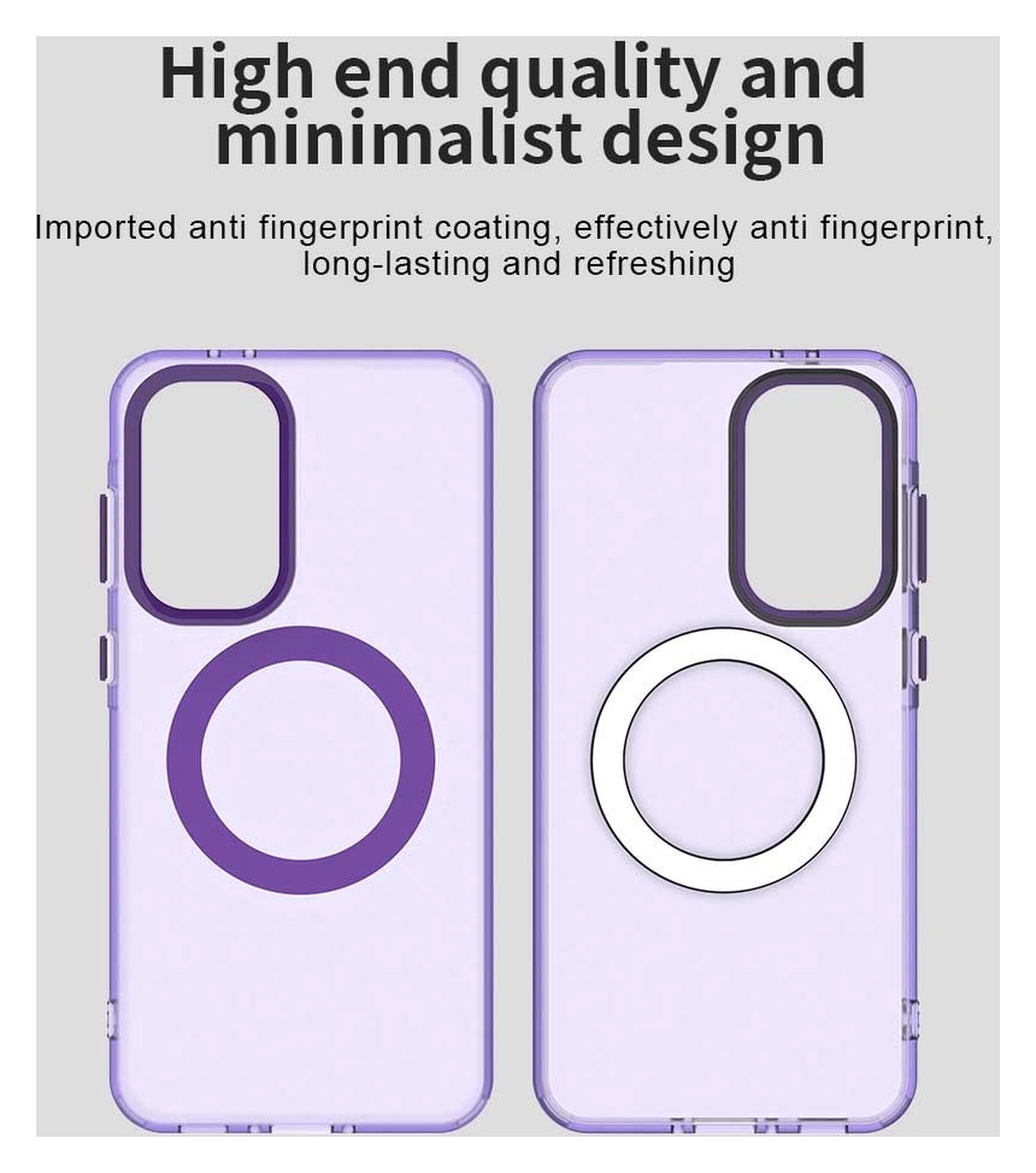 Samsung Galaxy A56 / A36 Hoesje MagSafe Backcover Semi-Transparant & Paars afbeelding 10