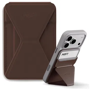MOFT MOVAS Snap-On MagSafe Kaarthouder Vegan Leer Pasjeshouder Bruin