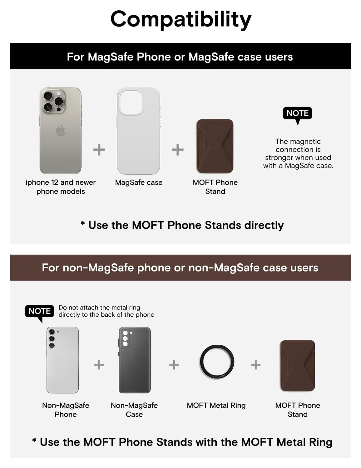 MOFT MOVAS Snap-On MagSafe Kaarthouder Vegan Leer Pasjeshouder Bruin afbeelding 7