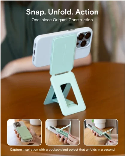 MOFT MOVAS MagSafe Telefoonhouder met Uitklapbare Tripod Standaard Bruin afbeelding 4