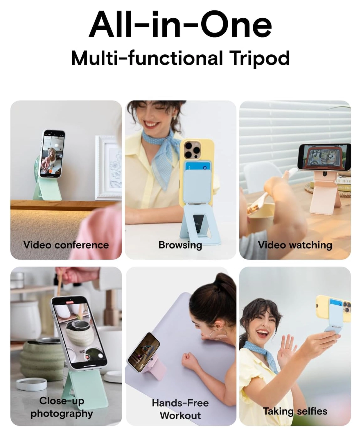 MOFT Tripod Wallet MOVAS MagSafe Kaarthouder met Uitklapbare Standaard Paars afbeelding 6