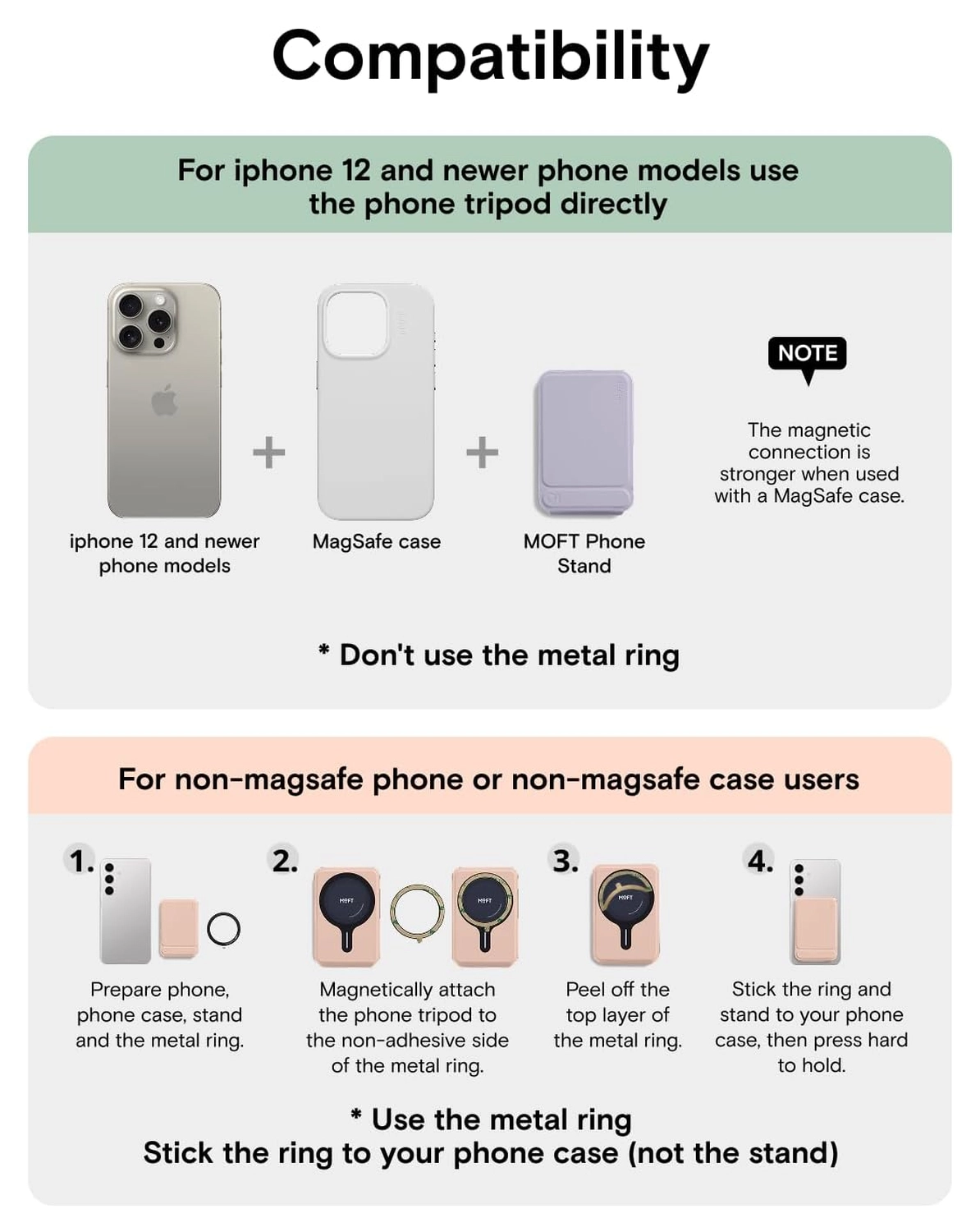 MOFT Tripod Wallet MOVAS MagSafe Kaarthouder met Uitklapbare Standaard Paars afbeelding 10