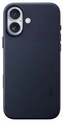 MOFT MOVAS Snap iPhone 17 Hoesje MagSafe Vegan Leer Back Cover Navy afbeelding