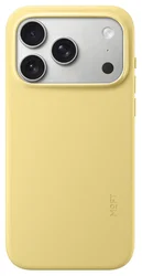 MOFT MOVAS Snap iPhone 17 Pro Hoesje MagSafe Vegan Leer Back Cover Geel afbeelding