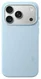 MOFT MOVAS Snap iPhone 17 Pro Hoesje MagSafe Vegan Leer Back Cover Lichtblauw
