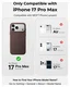 MOFT MOVAS Snap iPhone 17 Pro Max Hoesje MagSafe Leer Back Cover Bruin afbeelding 2