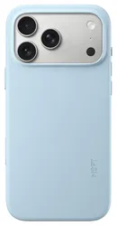 MOFT MOVAS Snap iPhone 17 Pro Max Hoesje MagSafe Leer Back Cover Lichtblauw afbeelding