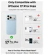 MOFT MOVAS Snap iPhone 17 Pro Max Hoesje MagSafe Leer Back Cover Lichtblauw afbeelding 2