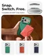 MOFT MOVAS Snap iPhone 17 Pro Max Hoesje MagSafe Leer Back Cover Lichtblauw afbeelding 5