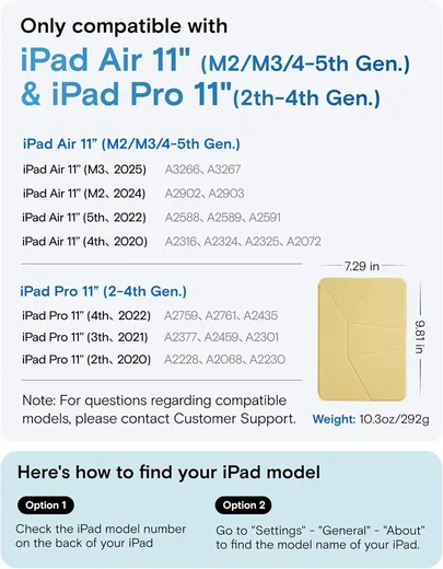 MOFT Dynamic Folio iPad Pro 11 (2022/2021/2020/2018) Hoes met Standaard Navy afbeelding 2