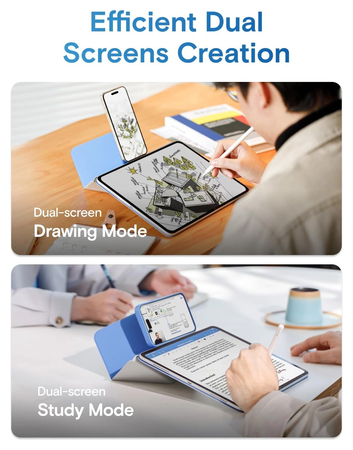 MOFT Dynamic Folio iPad Pro 11 (2022/2021/2020/2018) Hoes met Standaard Beige afbeelding 5