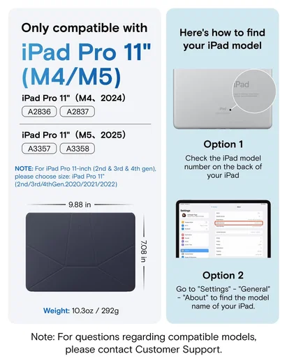 MOFT Dynamic Folio iPad Pro 11 (2024/2025) Hoes Book Case met Standaard Navy afbeelding 2