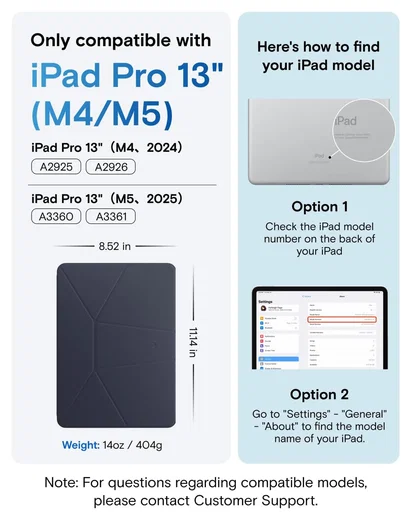 MOFT Dynamic Folio iPad Pro 13 (2024/2025) Hoes Book Case met Standaard Navy afbeelding 2