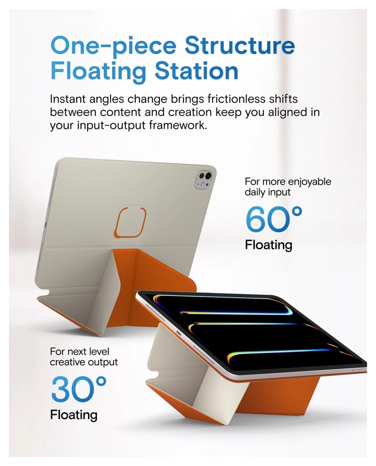 MOFT Dynamic Folio iPad Pro 13 (2024/2025) Hoes Book Case met Standaard Beige afbeelding 5