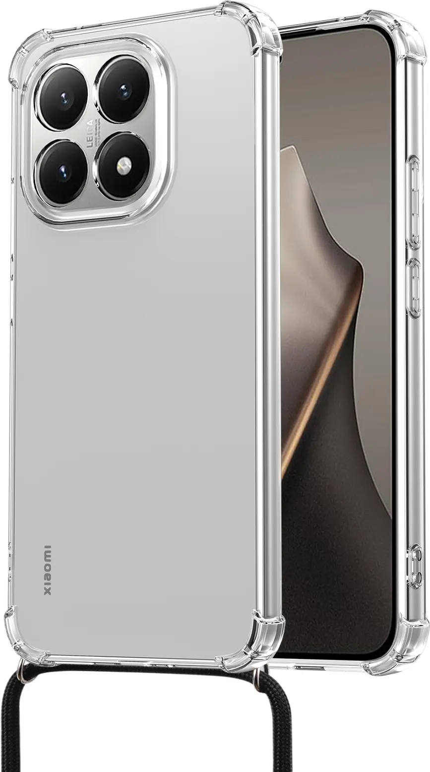 Xiaomi 15T Hoesje met Koord Schokbestendig TPU Transparant afbeelding 2