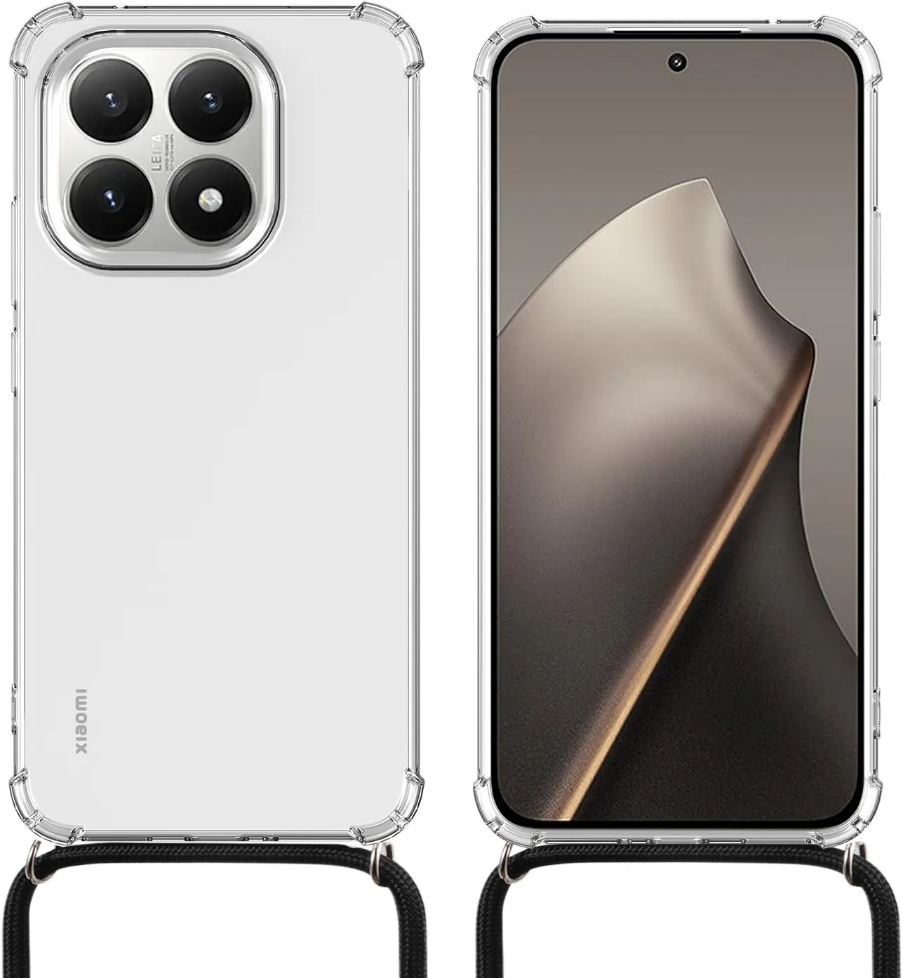 Xiaomi 15T Hoesje met Koord Schokbestendig TPU Transparant afbeelding 7