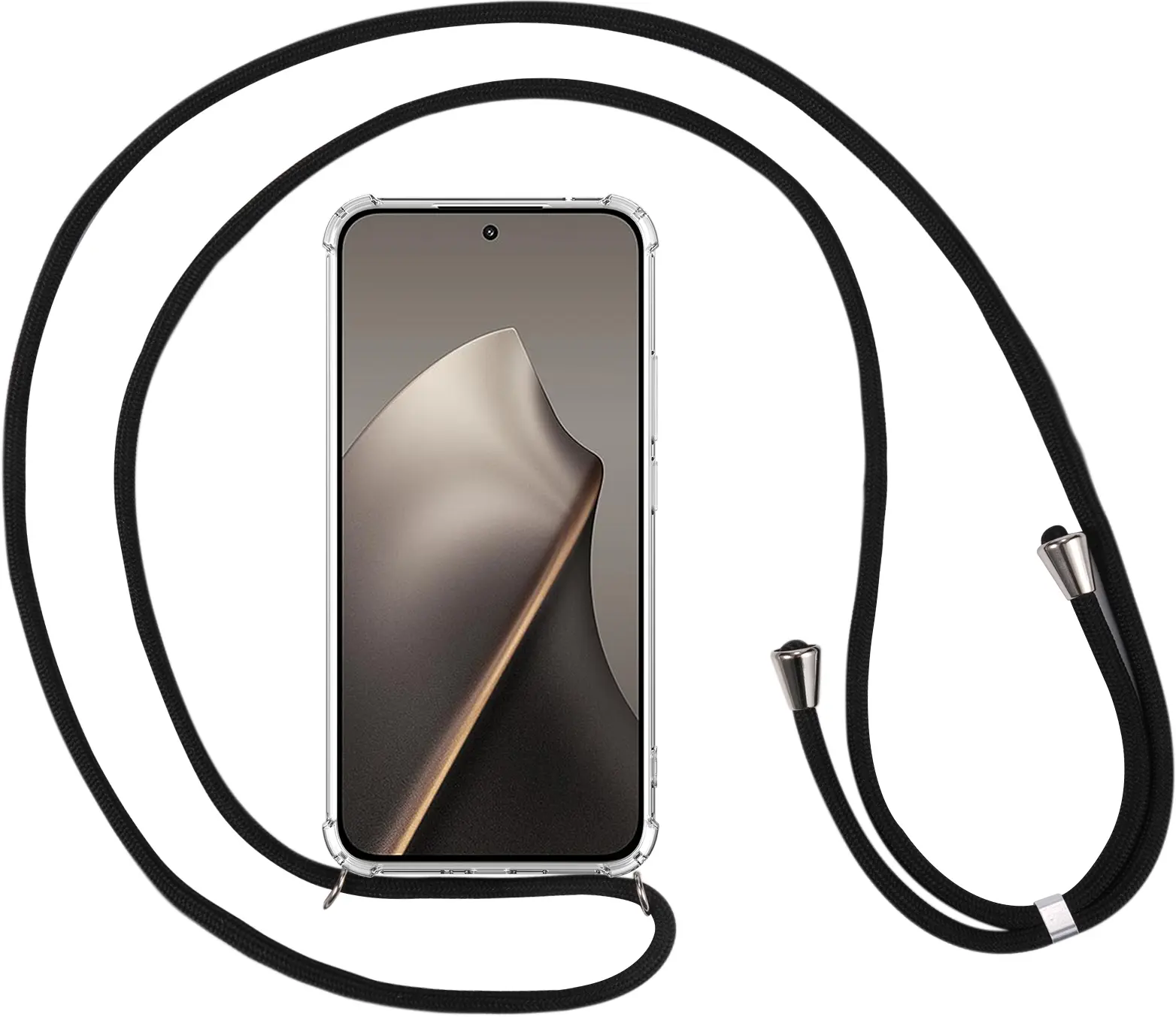 Xiaomi 15T Hoesje met Koord Schokbestendig TPU Transparant afbeelding 6