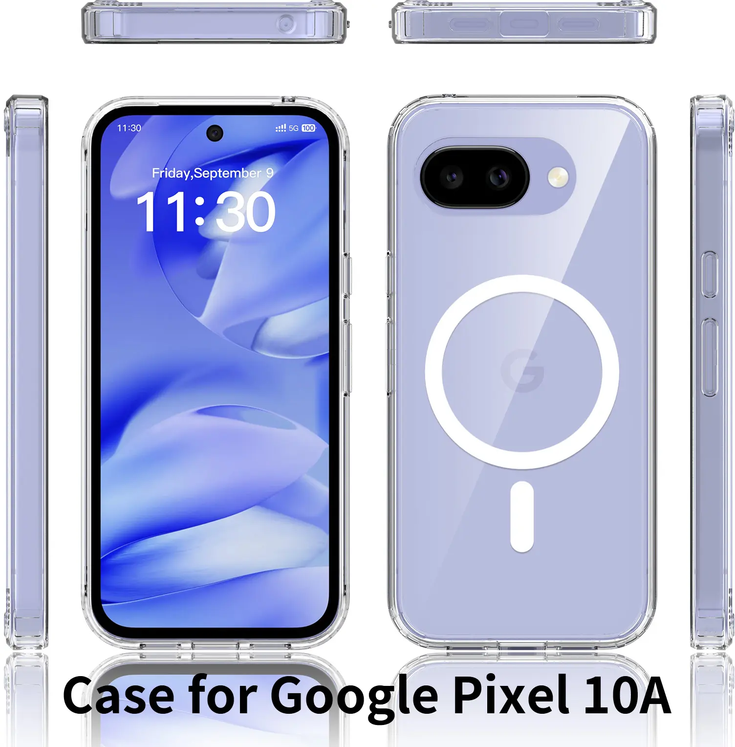 Google Pixel 10a Hoesje Hard Back Cover met MagSafe Transparant afbeelding 8