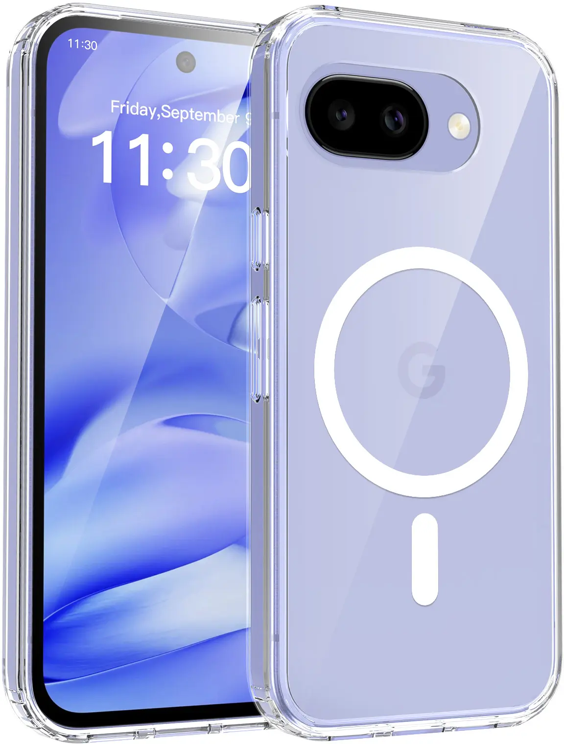 Google Pixel 10a Hoesje Hard Back Cover met MagSafe Transparant afbeelding 1