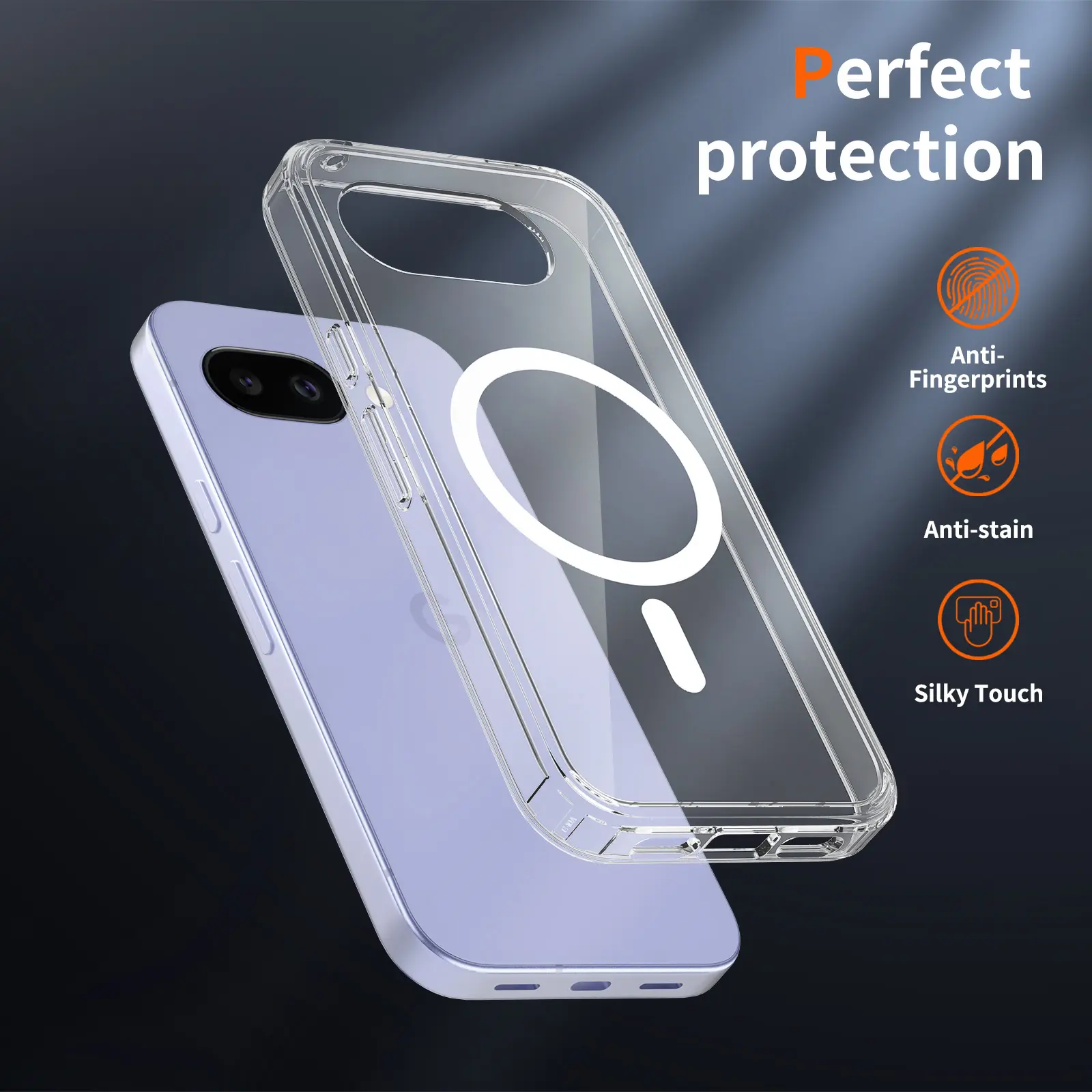 Google Pixel 10a Hoesje Hard Back Cover met MagSafe Transparant afbeelding 10