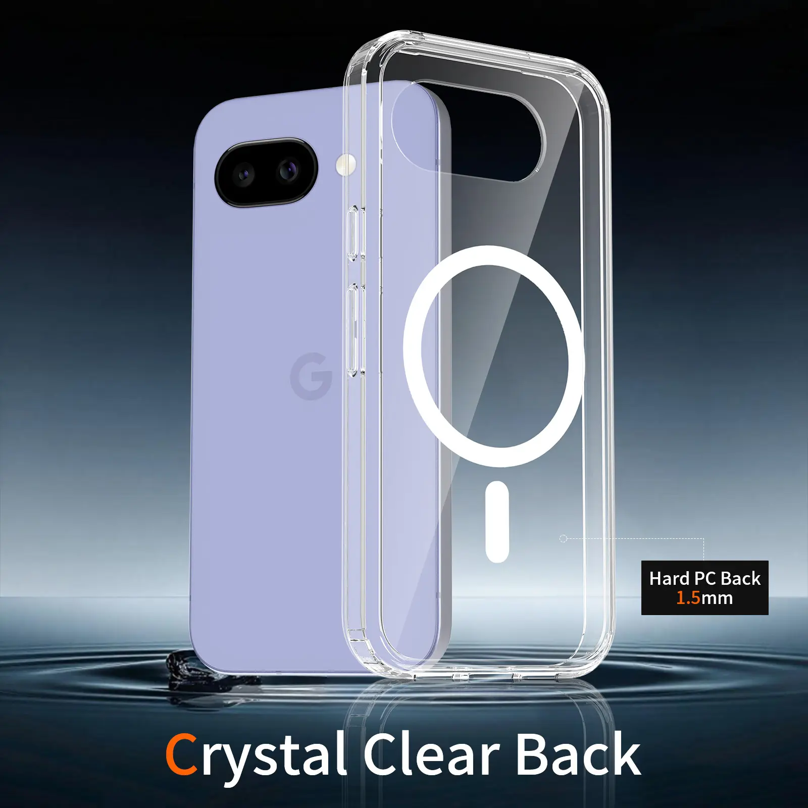 Google Pixel 10a Hoesje Hard Back Cover met MagSafe Transparant afbeelding 9