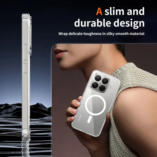 Xiaomi 15T Pro Hoesje Hard Back Cover met MagSafe Transparant afbeelding 6