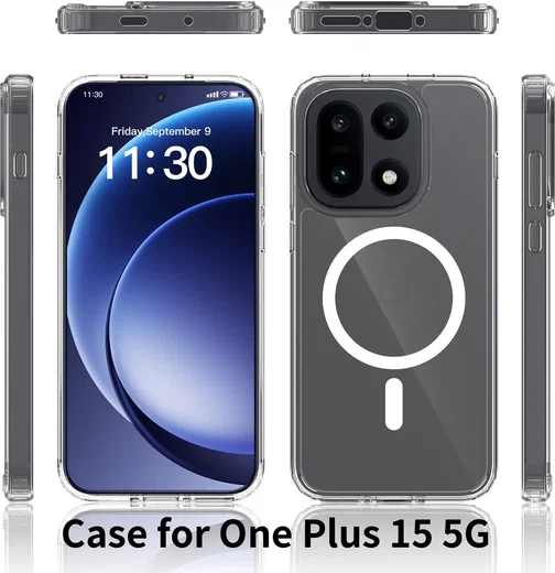 OnePlus 15 Hoesje Hard Back Cover met MagSafe Transparant afbeelding 6