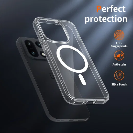 OnePlus 15 Hoesje Hard Back Cover met MagSafe Transparant afbeelding 9