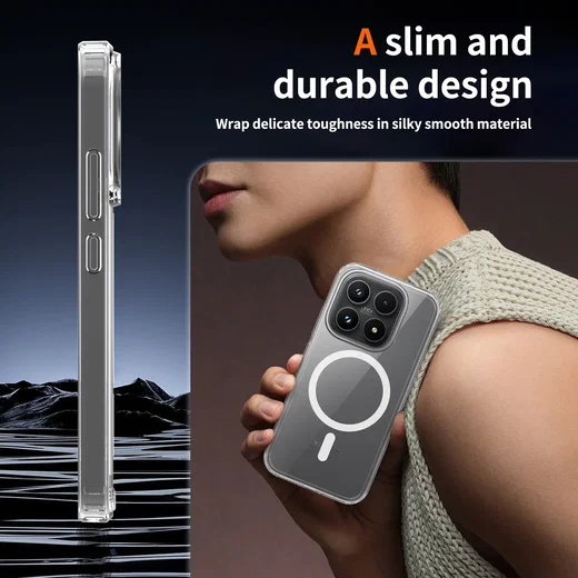 Xiaomi  17 Hoesje Hard Back Cover met MagSafe Transparant afbeelding 4